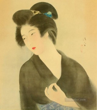 cosmetic powder Kiyokata Kaburagi Japanese Oil Paintings